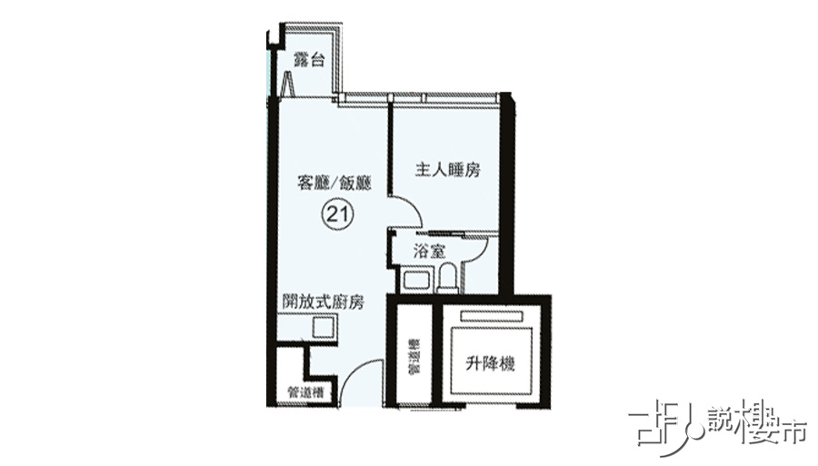 3座21室(*高層地下)平面圖