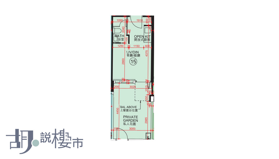 全盤最細單位為185呎