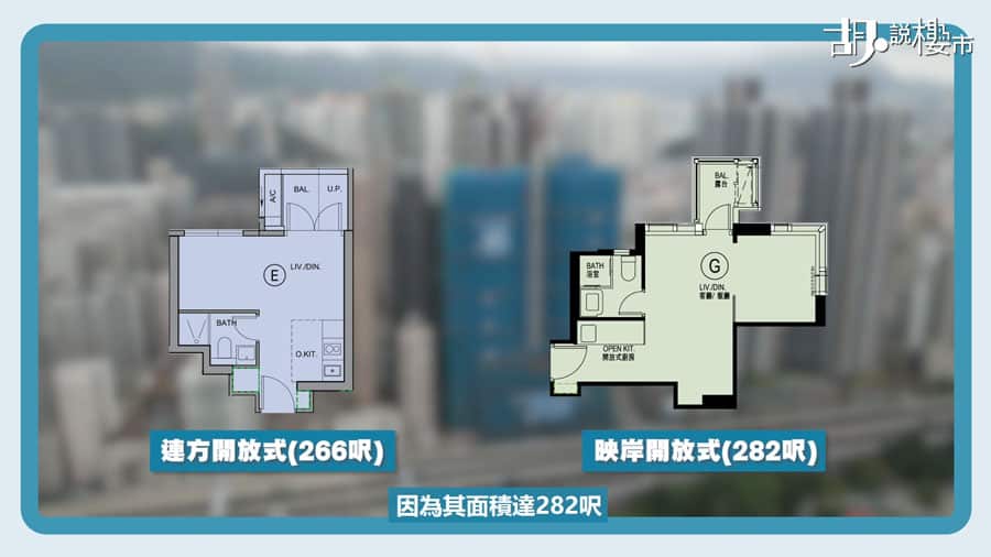 連方與映岸開放式單位對比