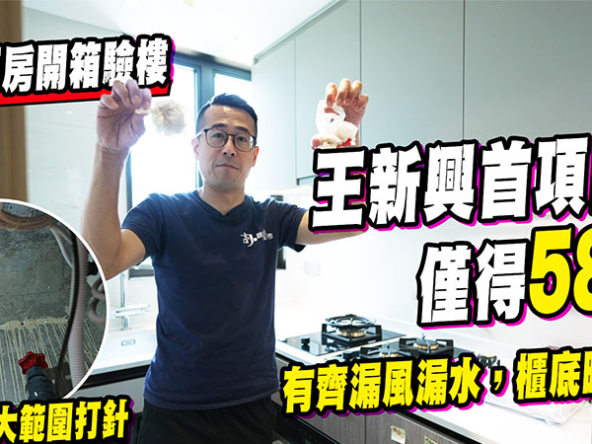 【泰峯: 驗樓】王新興首項目僅得58分，有齊漏風漏水，櫃底暗藏垃圾 (附影片)