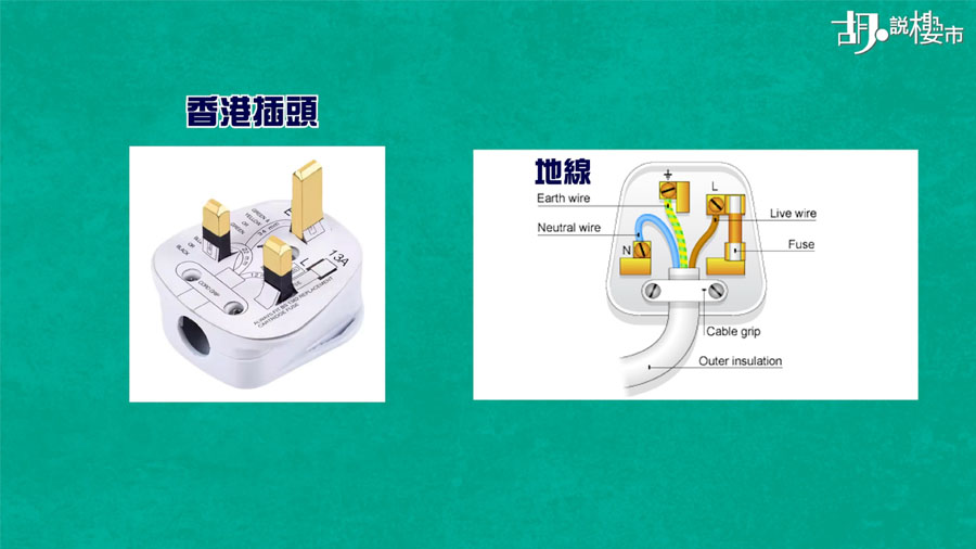 內地兩腳插頭缺少關鍵的「地線」,無法在漏電時將電流引到地下,增加觸電風險。