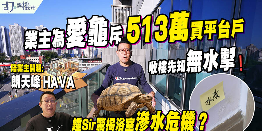【朗天峰: 驗樓】為養象龜斥 513 萬入市？鍾 Sir 直擊浴室滲水疑雲 (附影片)